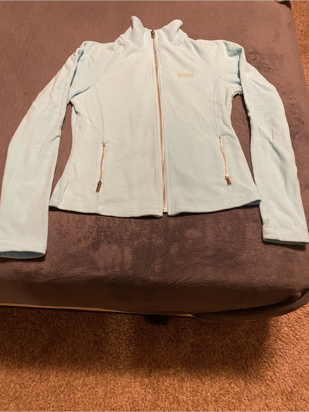 Bebe sport fleece zip up jacket